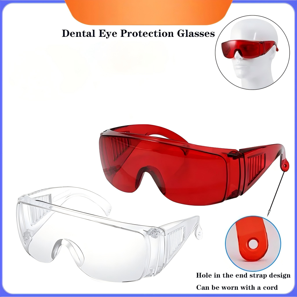 Teeth Whitening Uv - Red and White Dental Safety Goggles