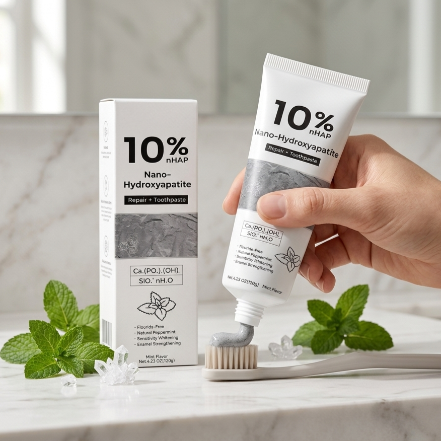 Teeth Whitening Best - Nano-Hydroxyapatite Toothpaste Remove Stubborn Stains Brighten