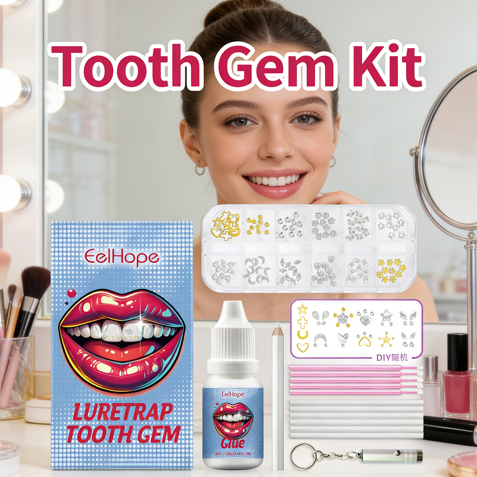 Tooth Gem Kit - Tooth Gems Sparkling Teeth Jewelry Party