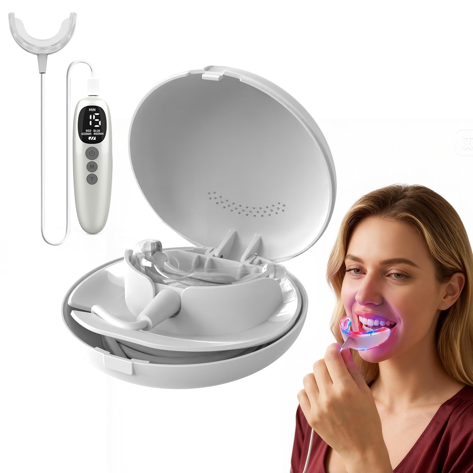 Teeth Whitening Light Kit - Teeth Whitening Kit 18 Diode RED+Blue