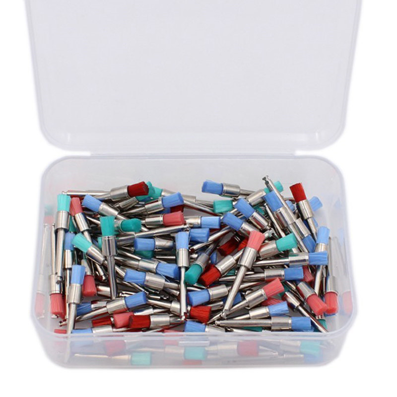 Teeth Whitening Brush - 100PCS Dental Polishing Brush Nylon Flat