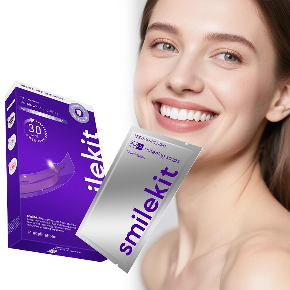 Teeth Whitening Best - 42Pairs Purple Teeth Whitening Strips V34