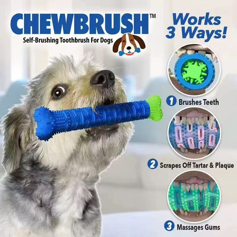 Teeth Whitening Brush - Simulation Detachable Bone Dog Toy with