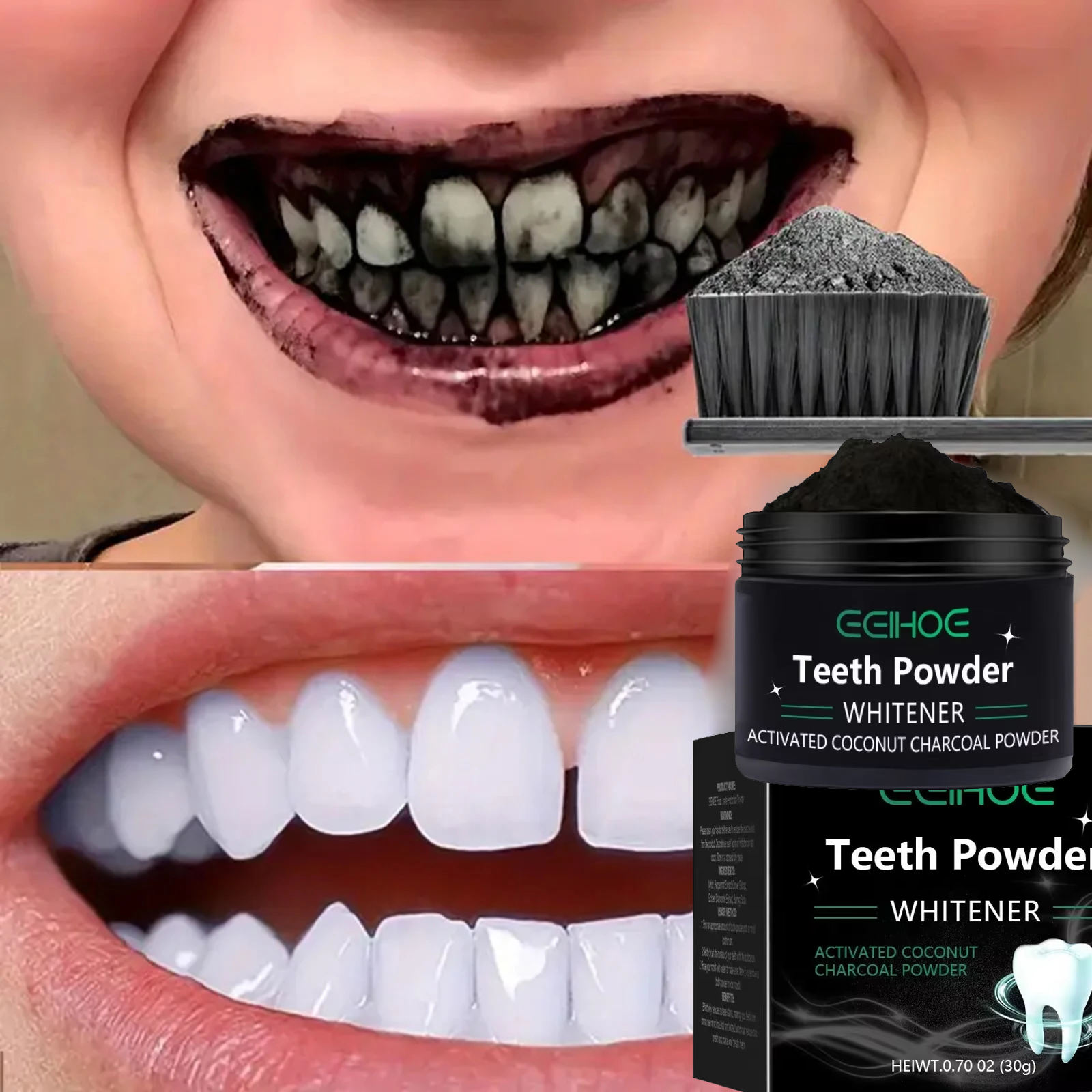Teeth Whitening Best - Teeth Brightening Whitening Powder Deep Cleaning