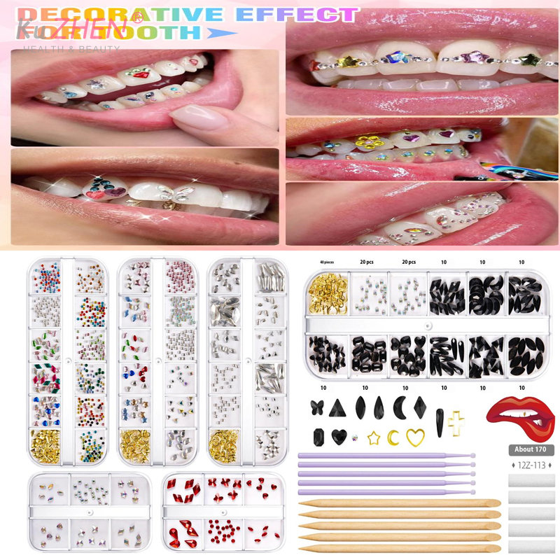 Tooth Gem Kit - 1 Set Sequins Dental Tooth Gems