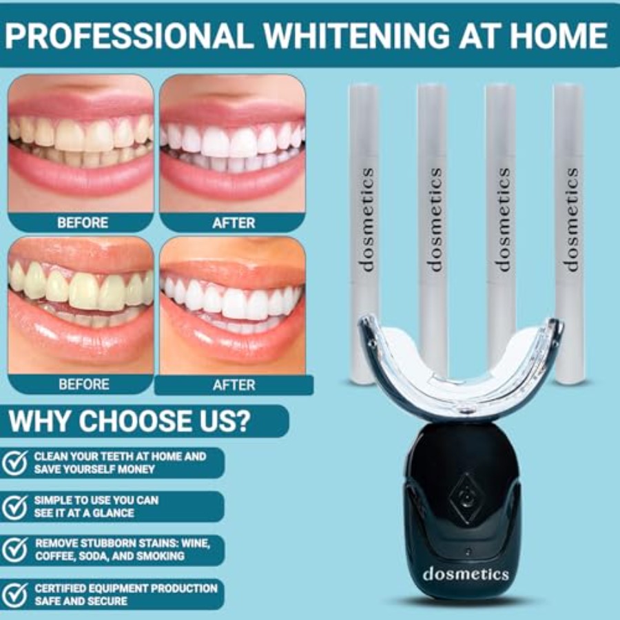 Teeth Whitening Kit with LED L - Teeth Whitening Light Kit ulasan dan harga