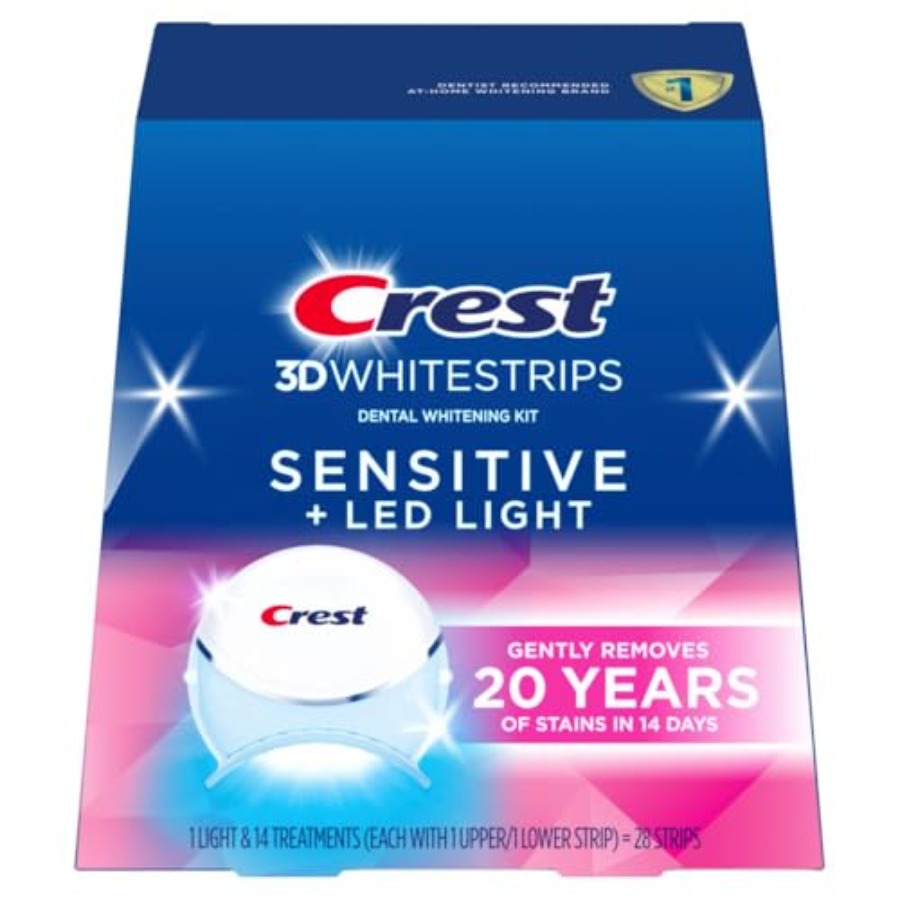 Crest 3D Whitestrips Sensitive - Teeth Whitening Light Kit ulasan dan harga