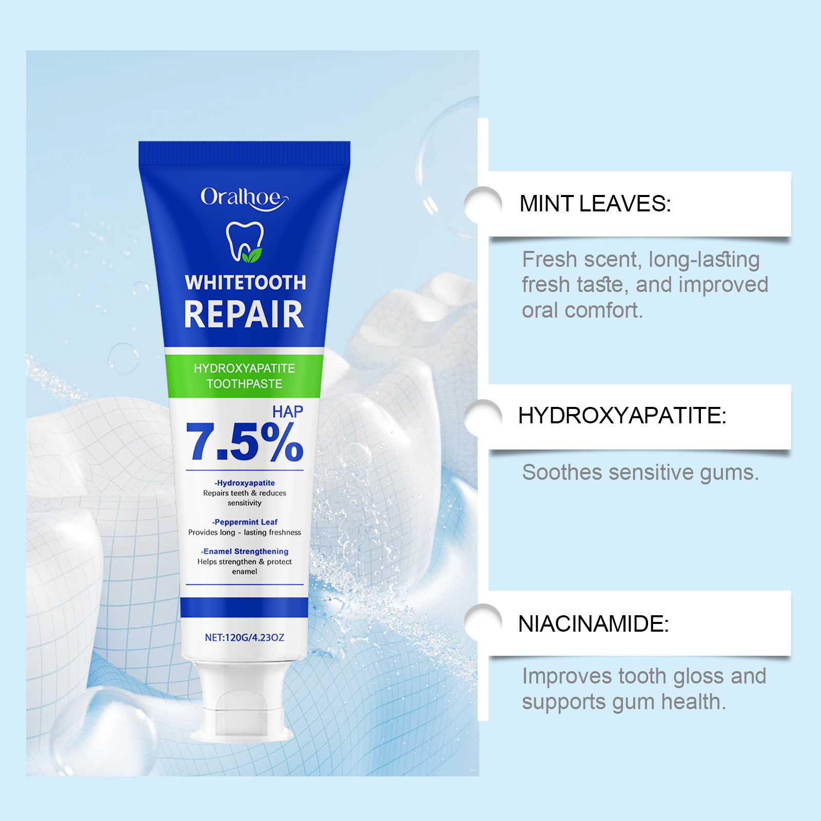 Oralhoe Nicotinamide Whitening - Teeth Whitening Best ulasan dan harga