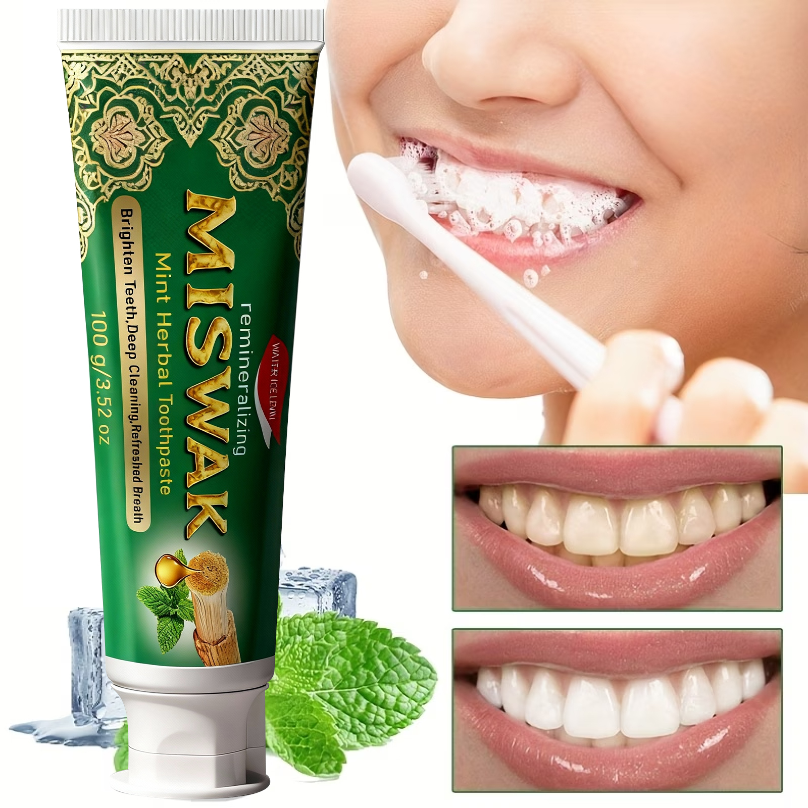 Miswak Remineralizing Mint Her - Teeth Whitening Thailand ulasan dan harga