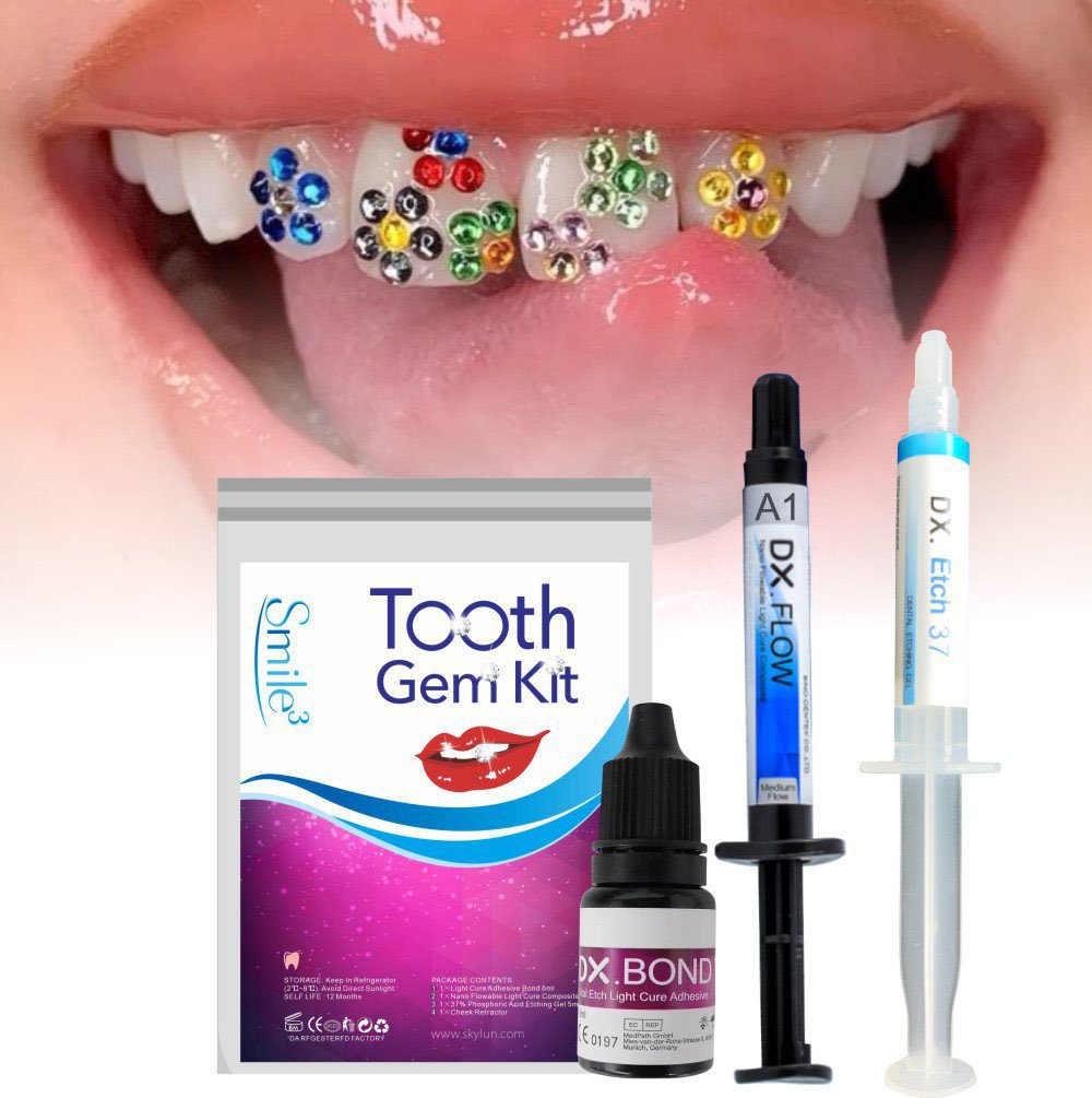 HOT Tooth Gem Kit Teeth Decora - Teeth Whitening Light Kit ulasan dan harga