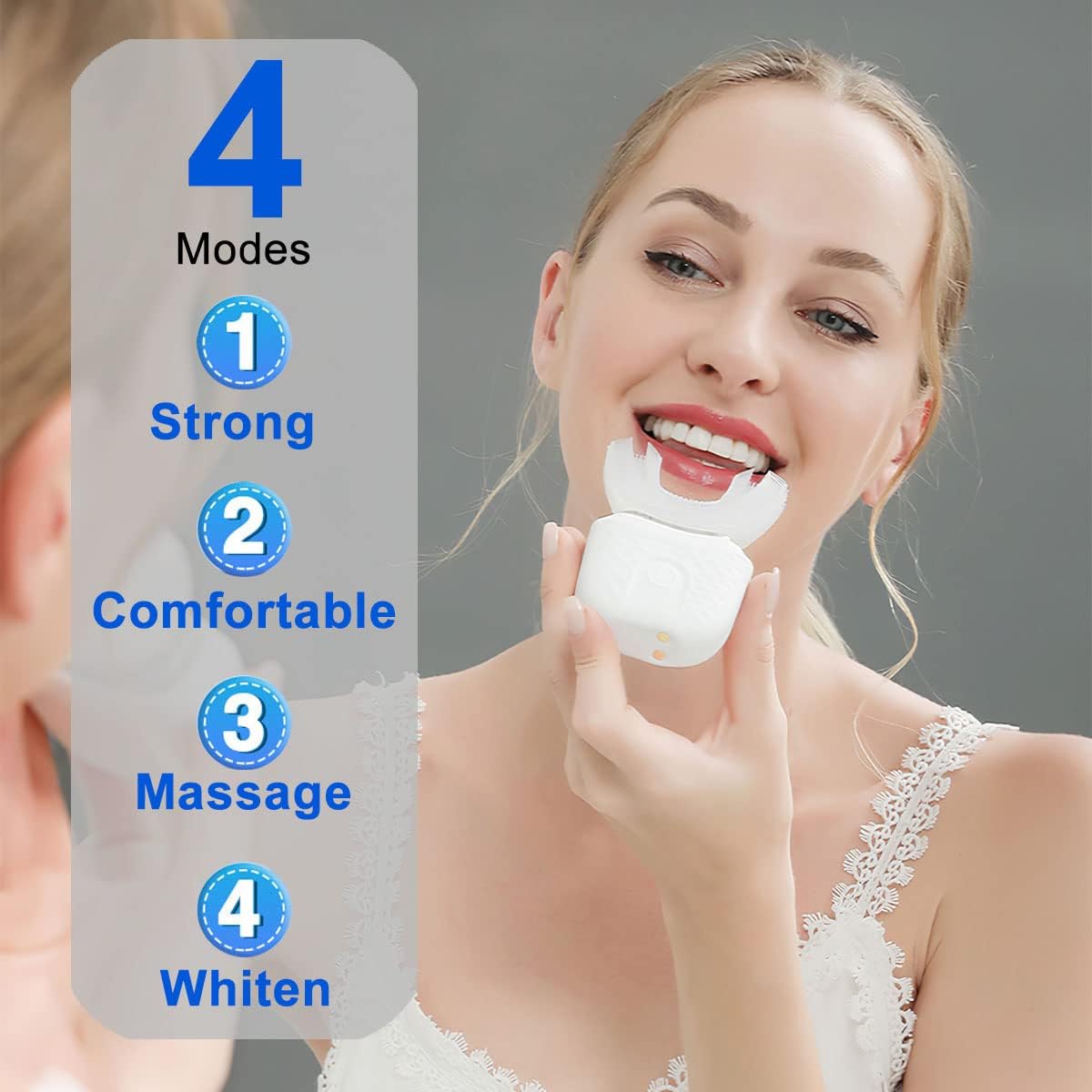 Dental Care U shape electric t - Teeth Whitening Uv ulasan dan harga