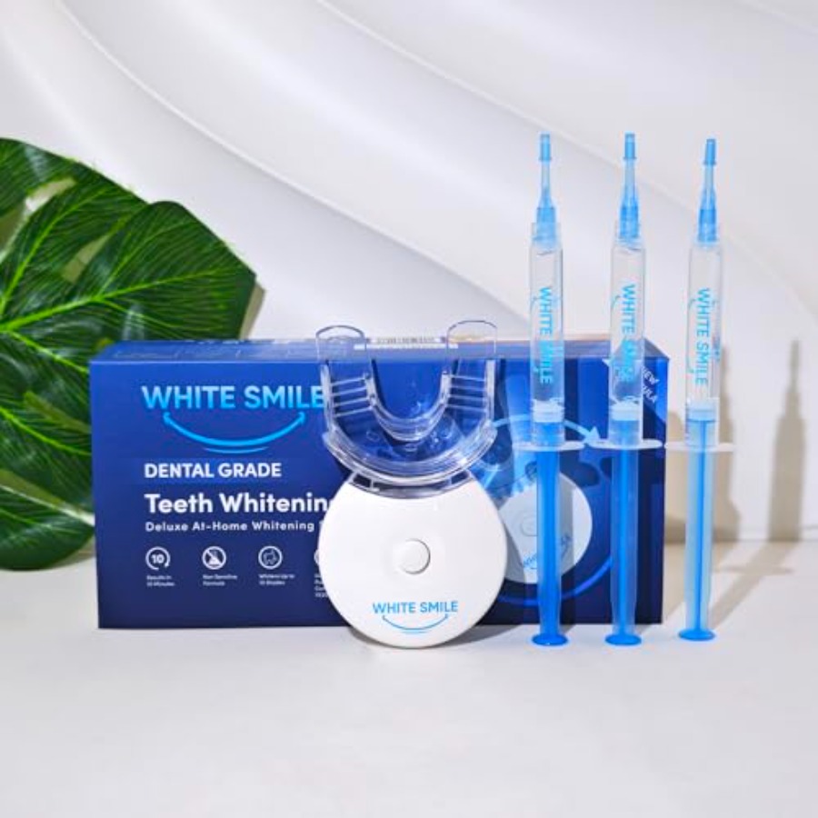 WHITE SMILE Teeth Whitening Ki - Teeth Whitening Light Kit ulasan dan harga