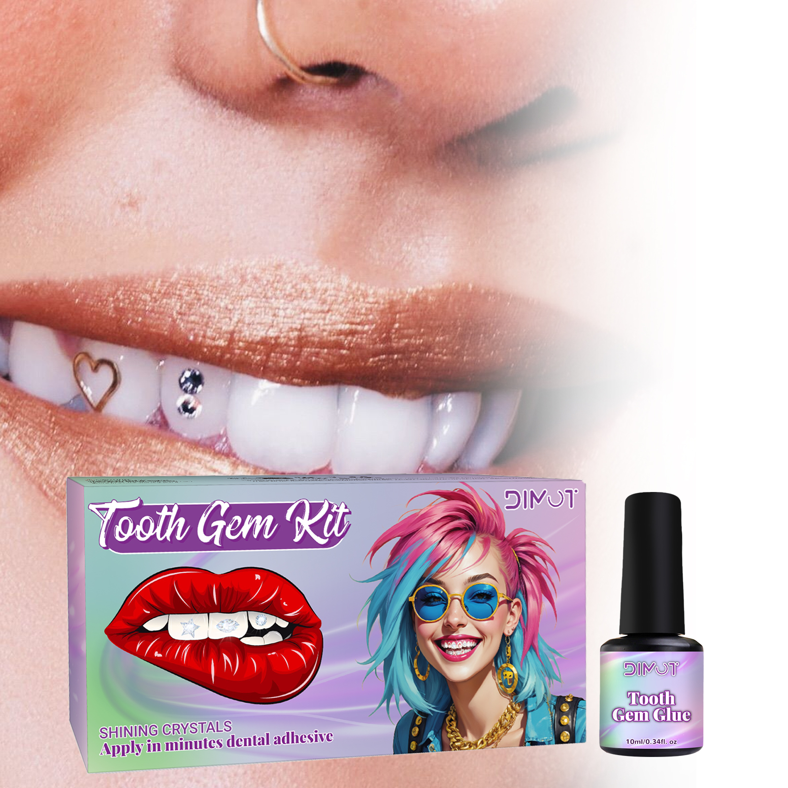 Tooth Gem Kit Tooth DIY Crysta - Tooth Gem Kit ulasan dan harga