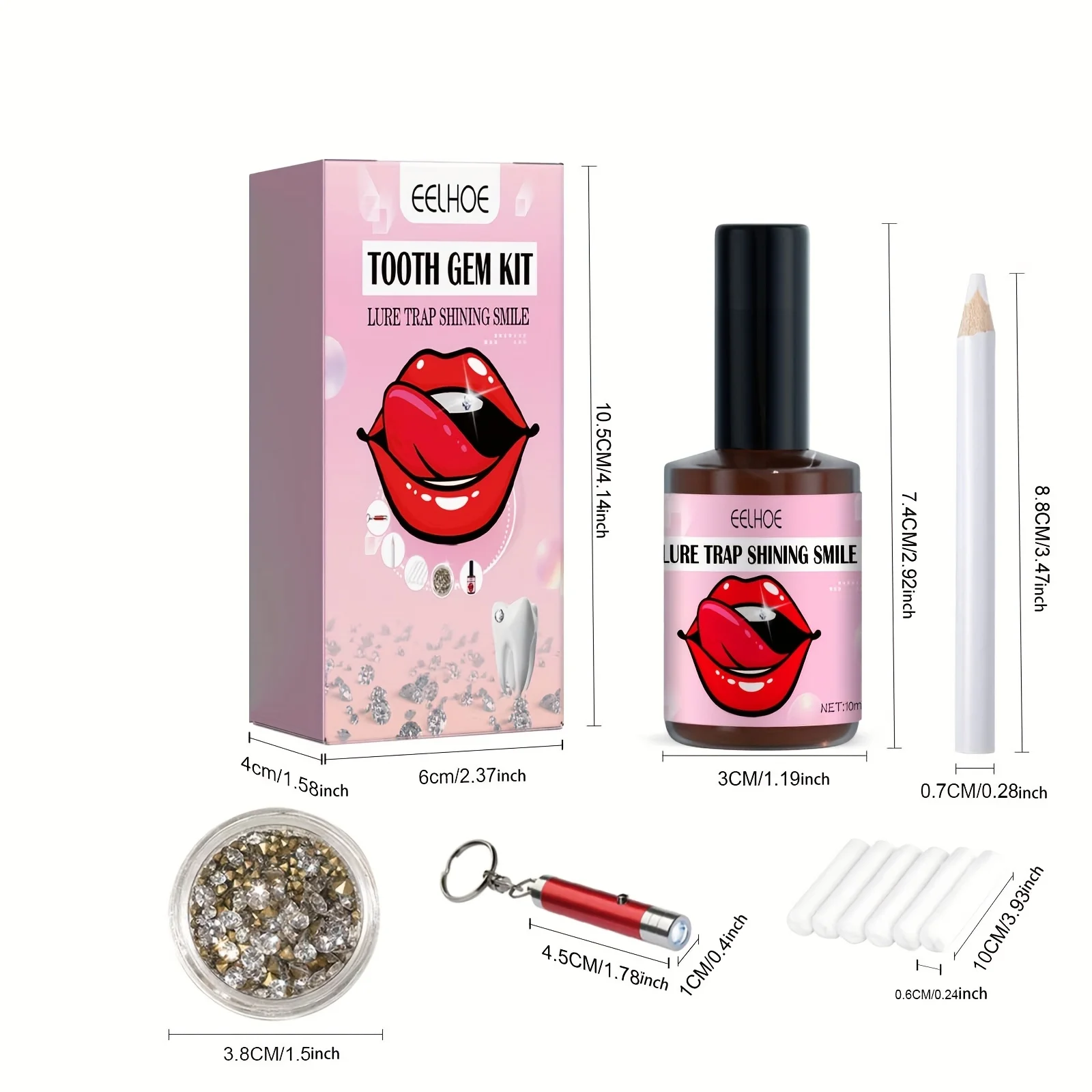 Teeth Gemstone Kit with Swabs, - Tooth Gem Kit ulasan dan harga