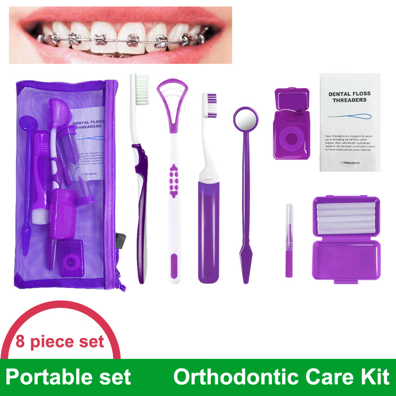 8pcs/set Dental Care Brush Kit - Teeth Whitening Brush ulasan dan harga