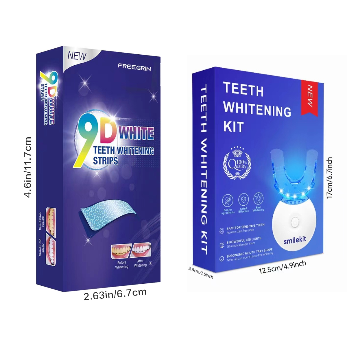 Teeth Whitening Kit - 5X LED L - Led Mouth Tray ulasan dan harga