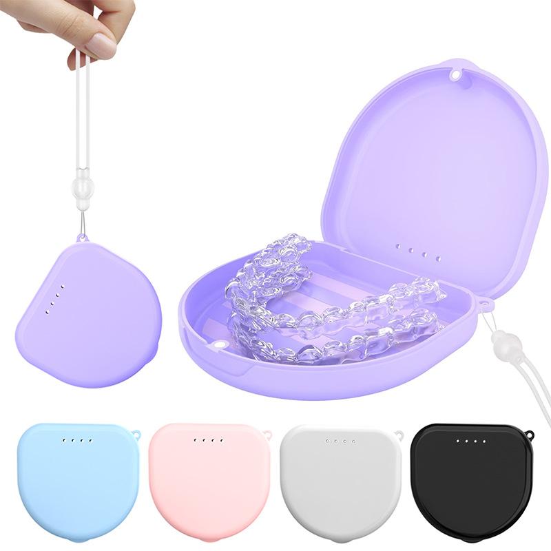 Portable Denture Tray Box Dent - Teeth Whitening Trays ulasan dan harga