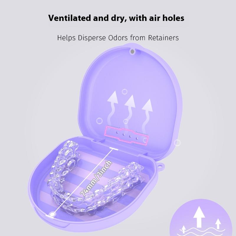 Portable Denture Tray Box Dent - Teeth Whitening Trays ulasan dan harga