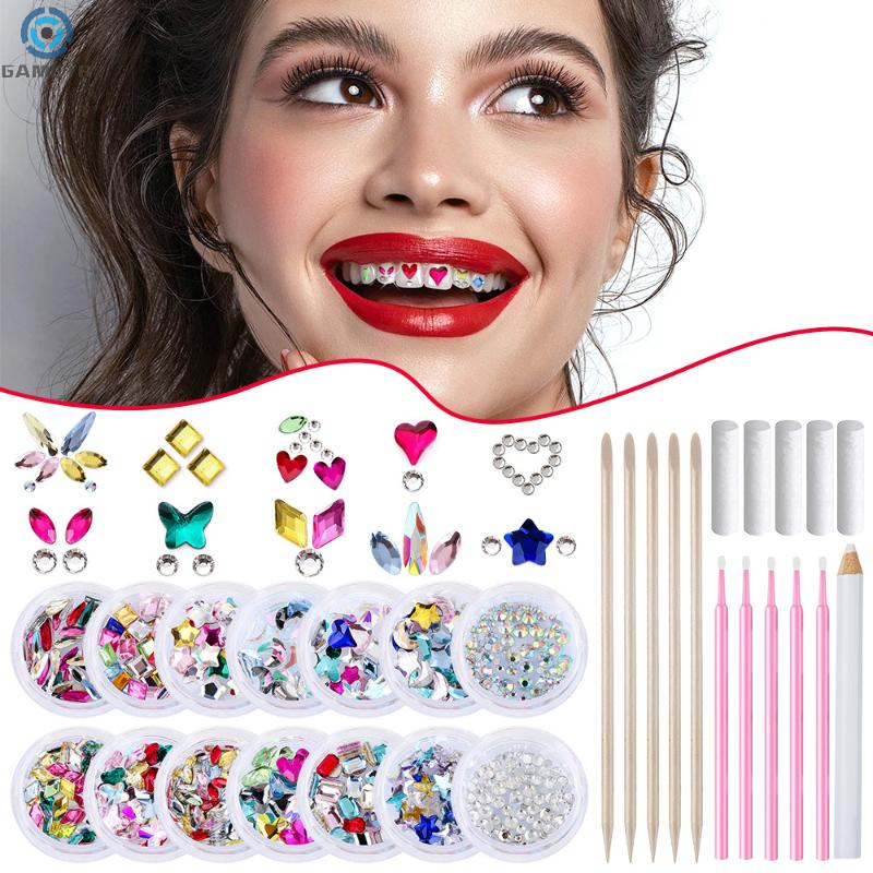 1 Set Dental Tooth Gems Crysta - Tooth Gem Kit ulasan dan harga