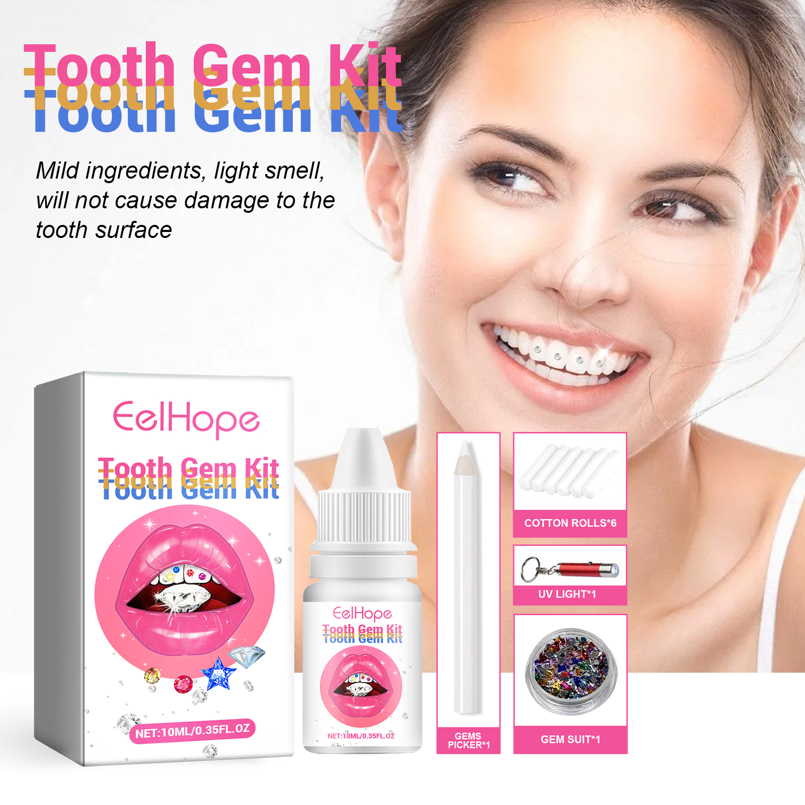 DIY Tooth Gems Kit With Glue A - Tooth Gem Kit ulasan dan harga