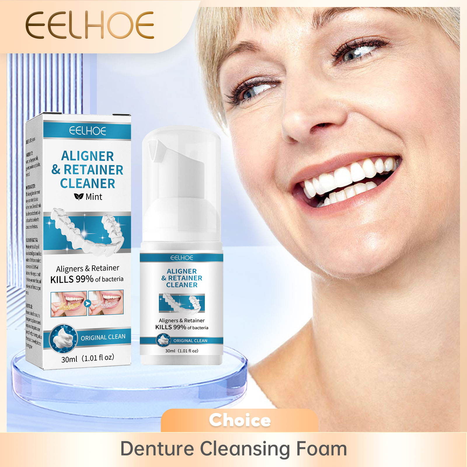 Aligner Denture Cleaner Foam D - Teeth Whitening Best ulasan dan harga