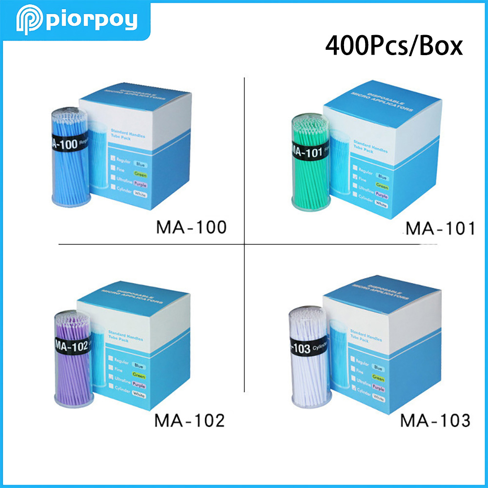 PIORPOY 400Pcs/Box Dental Micr - Teeth Whitening Brush ulasan dan harga