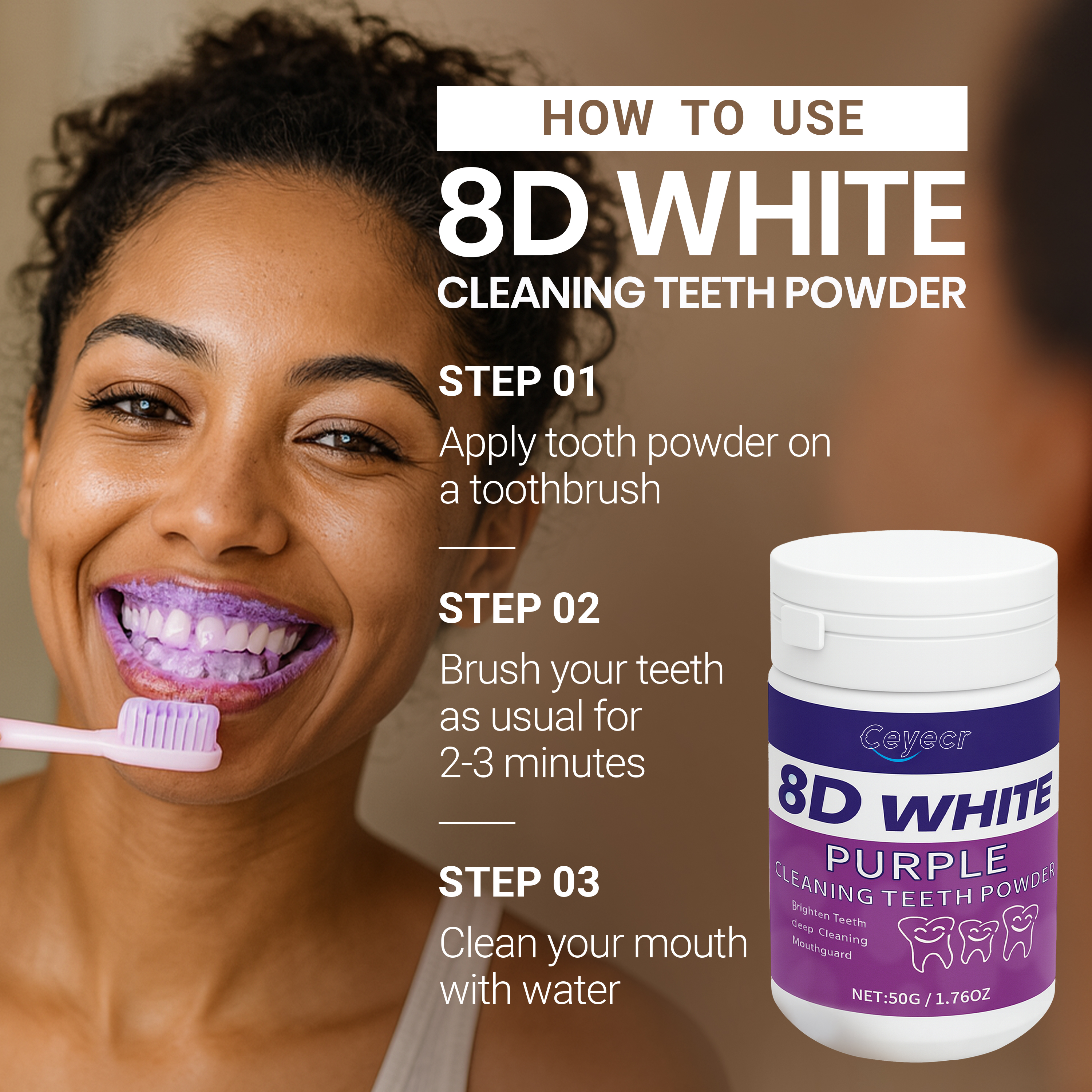 8D white Teeth Whitening Powde - Teeth Whitening Best ulasan dan harga
