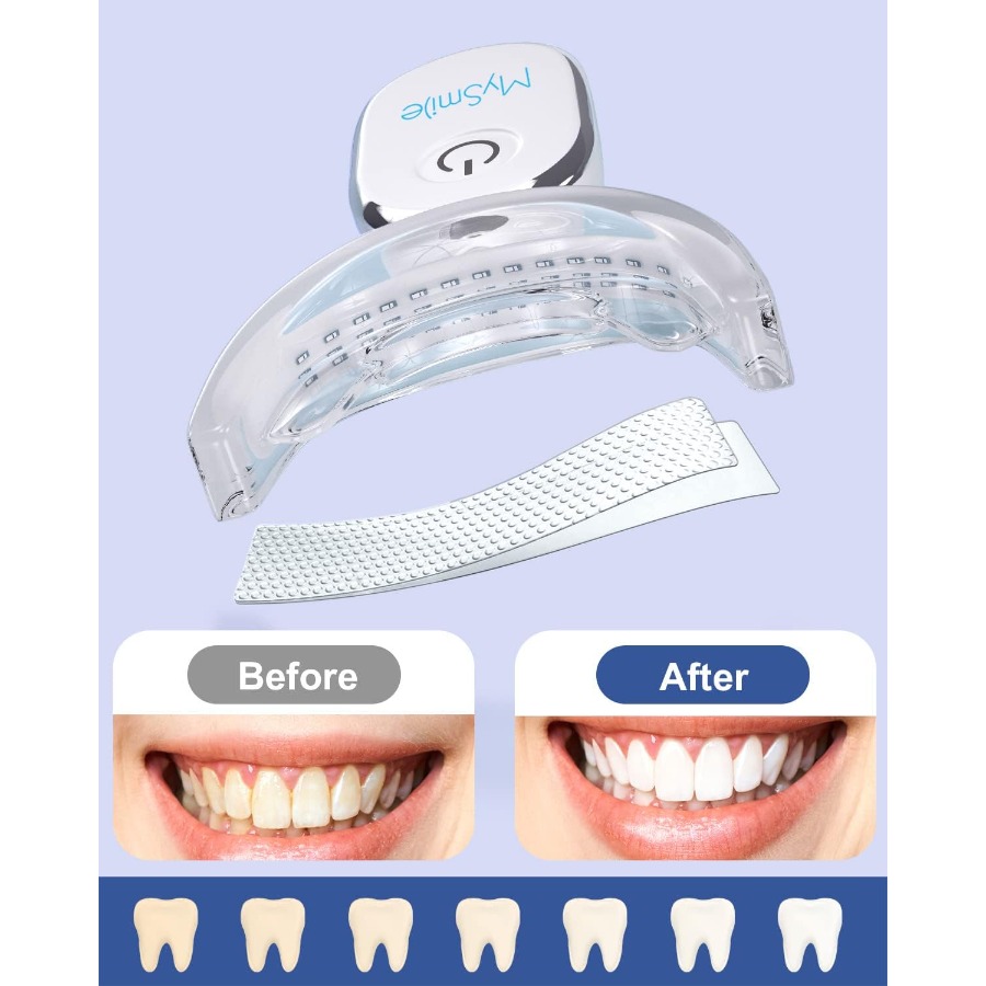 Teeth Whitening Strips Kit wit - Teeth Whitening Light Kit ulasan dan harga
