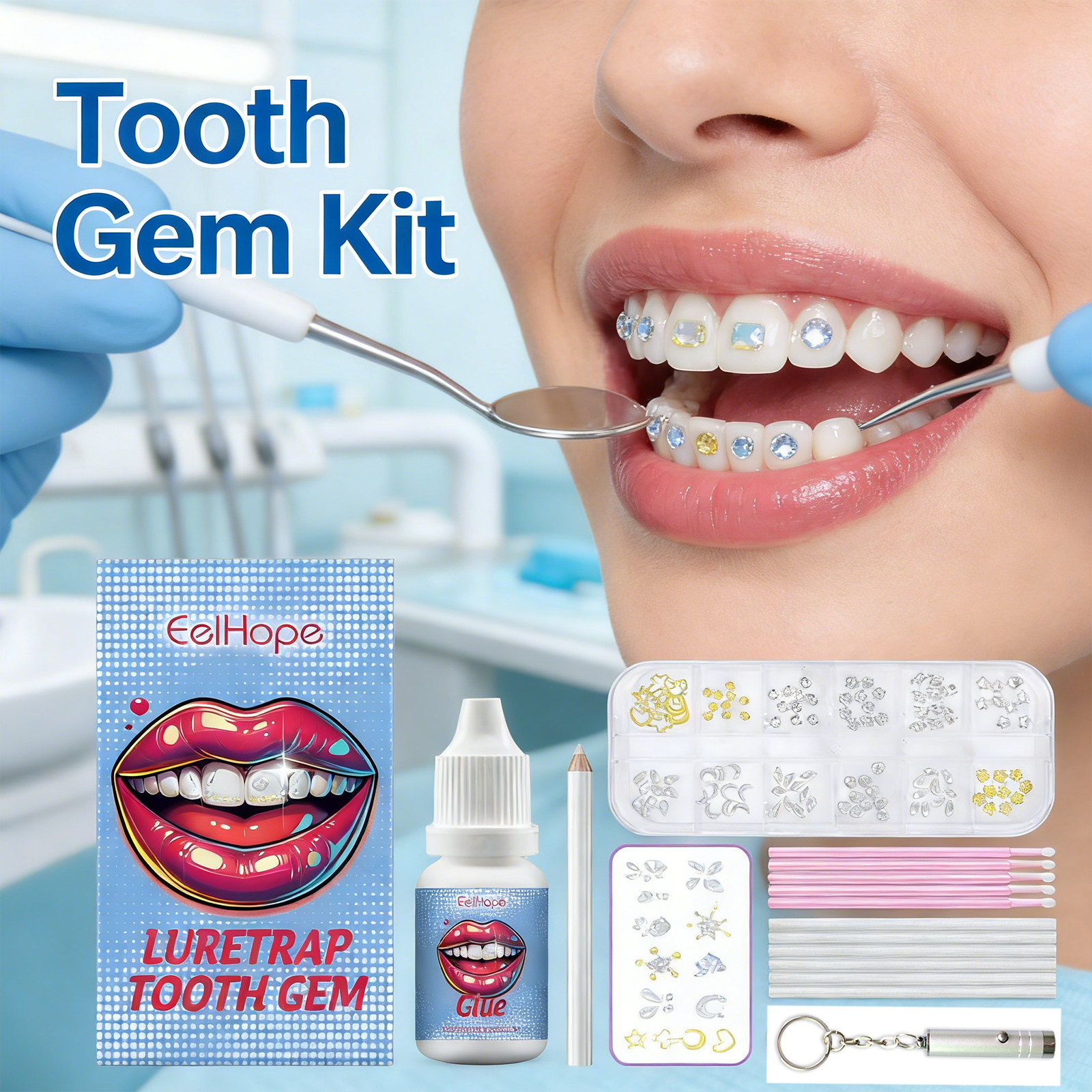 Tooth Gems Sparkling Teeth Jew - Tooth Gem Kit ulasan dan harga