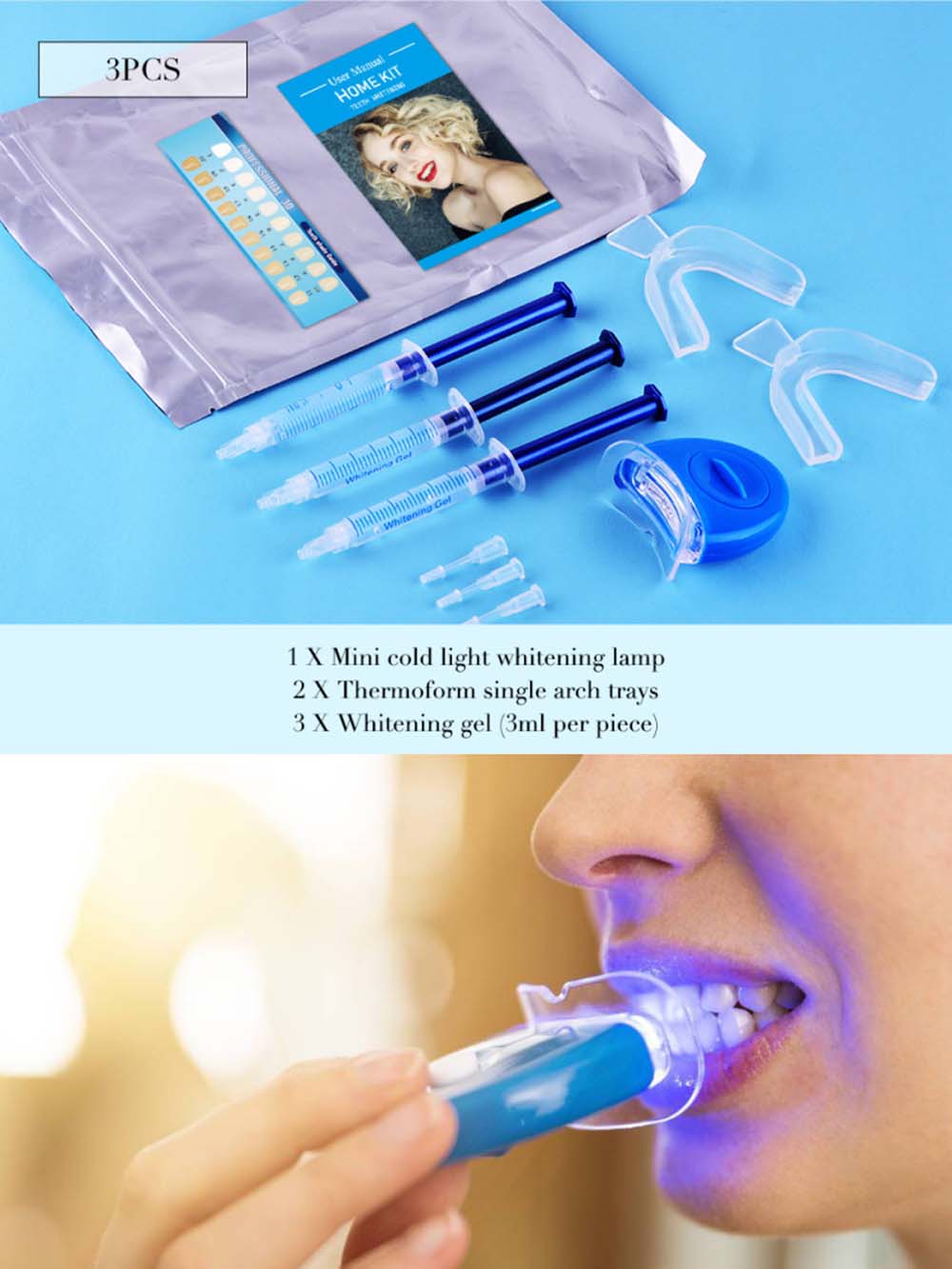 Top Quality Peroxide Teeth Whi - Teeth Whitening Light Kit ulasan dan harga