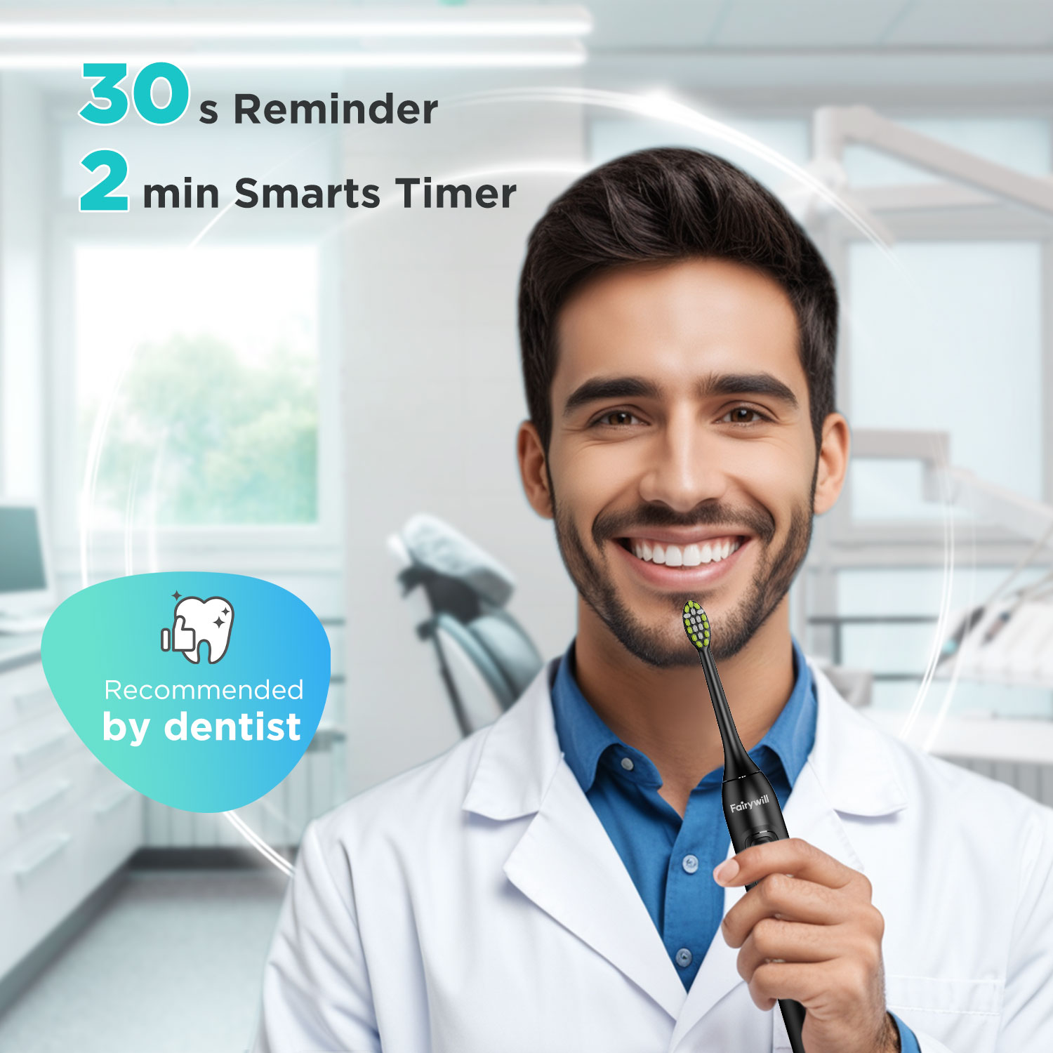Fairywill Electric Sonic Tooth - Teeth Whitening Toothbrush ulasan dan harga