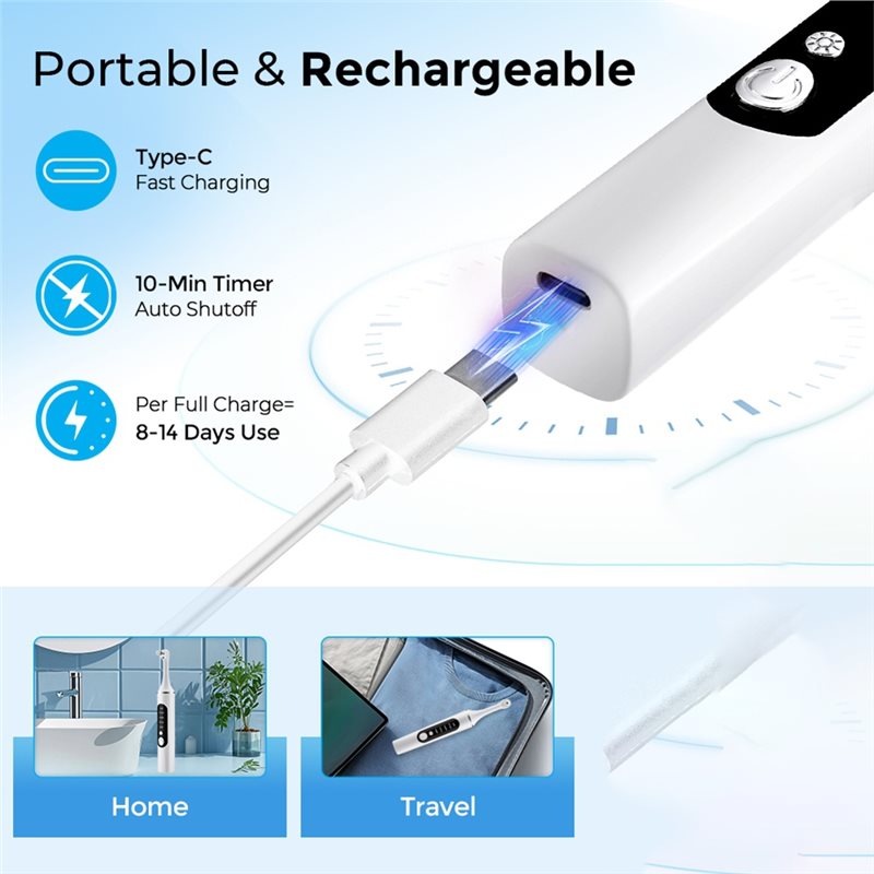 A83G-LED Light Rechargeable El - Teeth Whitening Brush ulasan dan harga