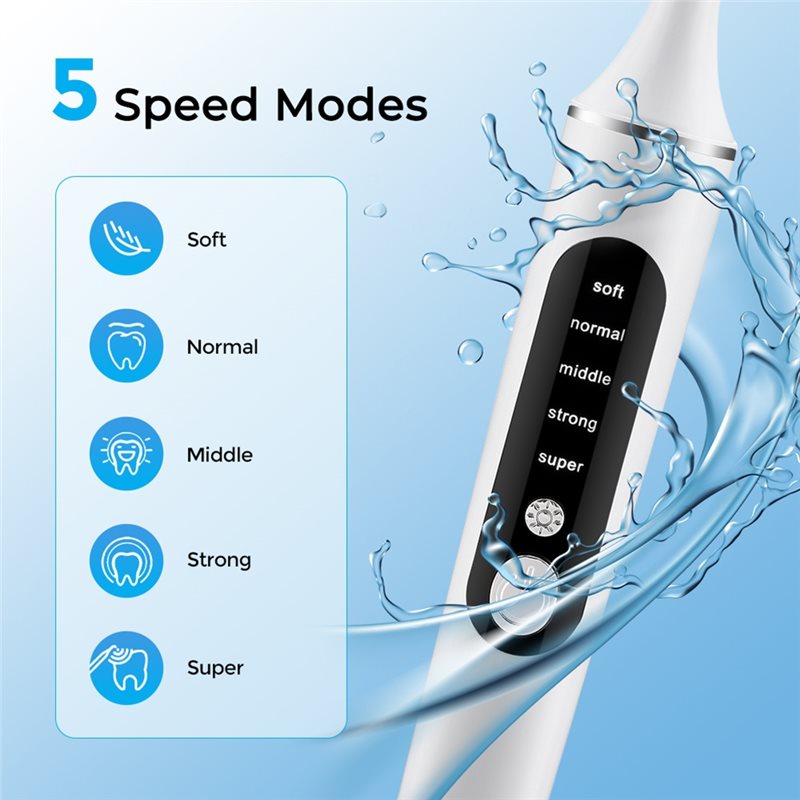 A83G-LED Light Rechargeable El - Teeth Whitening Brush ulasan dan harga