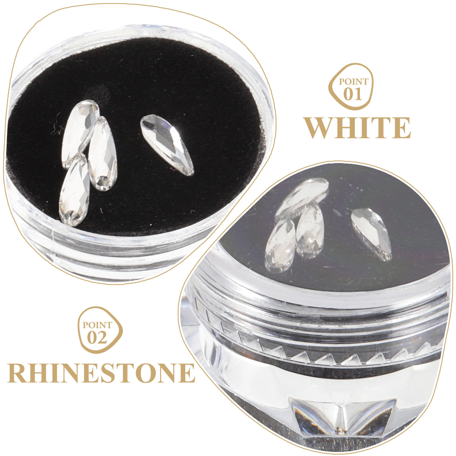 1Set Rhinestone Fake Teeth Dec - Tooth Gem Kit ulasan dan harga