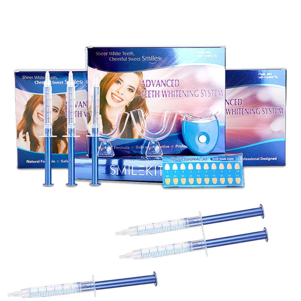 3/6/10 Teeth Whitening Kit Gel - Led Mouth Tray ulasan dan harga