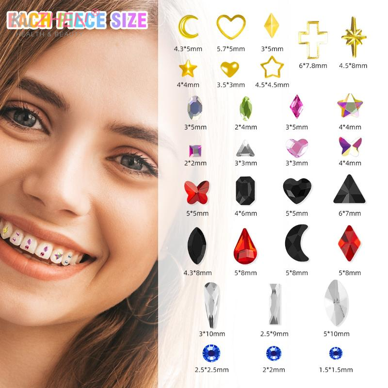 1 Set Sequins Dental Tooth Gem - Tooth Gem Kit ulasan dan harga
